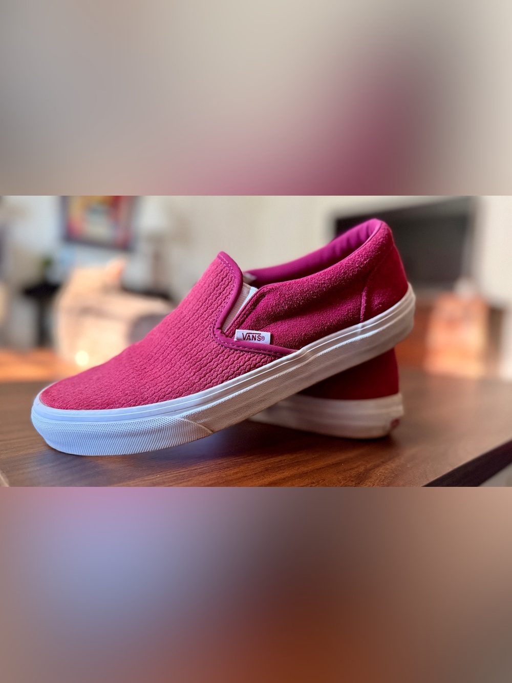 Vans Classic Slip-On Suede/dusty rose color